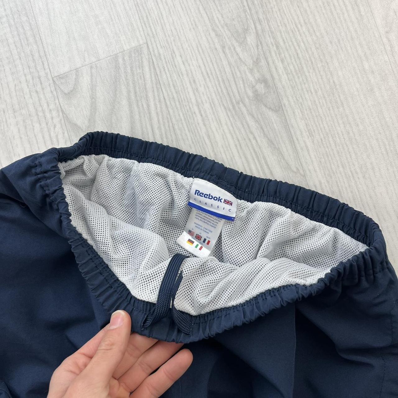 VINTAGE Y2K REEBOK BAGGY TRACKSUIT BOTTOMS NAVY