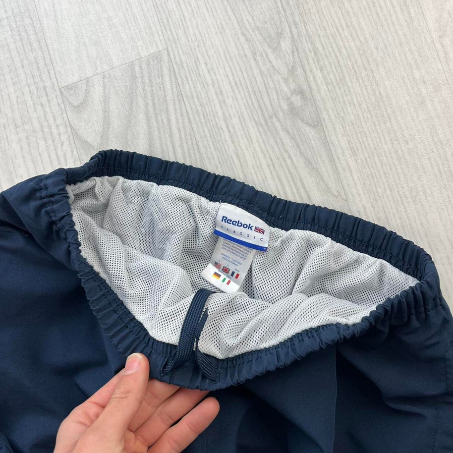 VINTAGE Y2K REEBOK BAGGY TRACKSUIT BOTTOMS NAVY