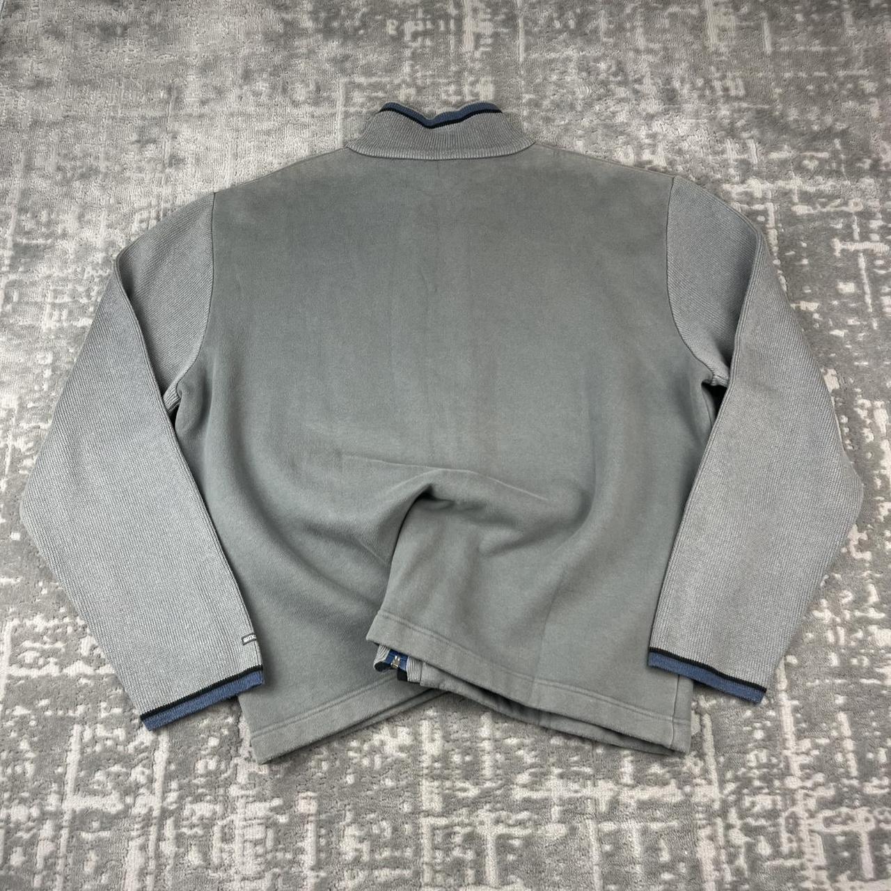 VINTAGE Y2K QUIKSILVER ZIP UP BOXY SWEATSHIRT GREY