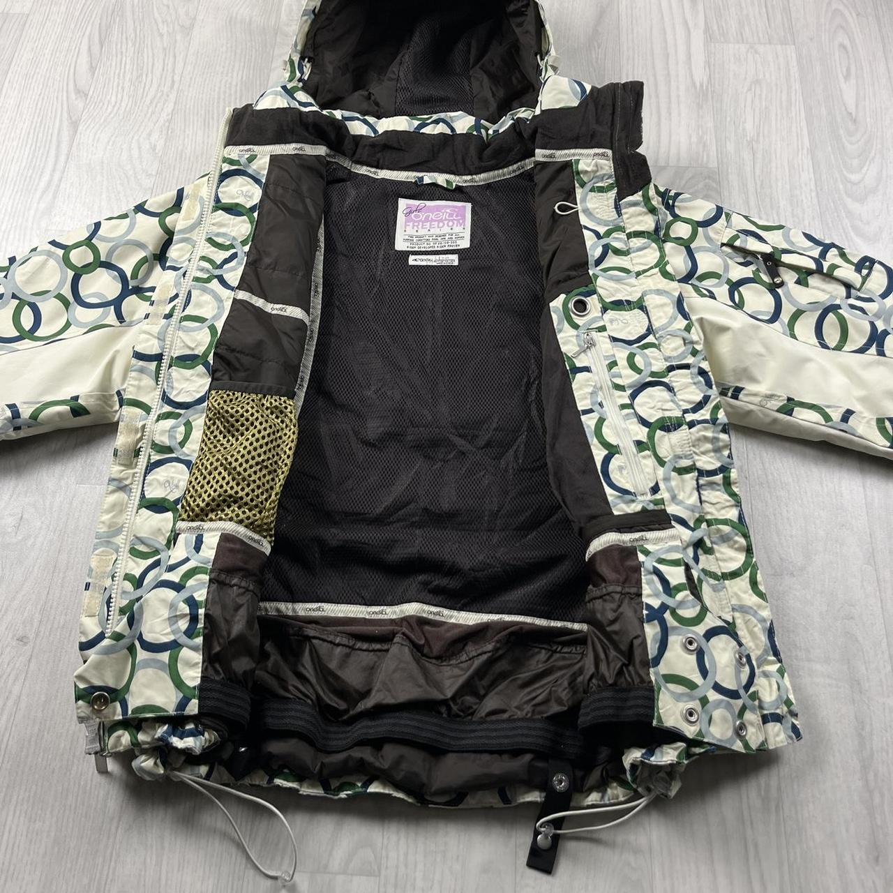 VINTAGE 00s O’NEILL GRAPHIC TECHNICAL HEAVY JACKET CREAM