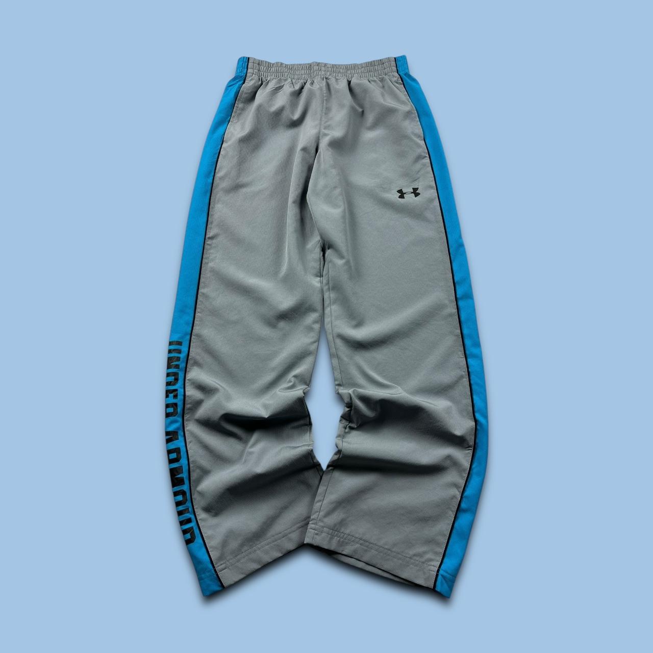 VINTAGE Y2K UNDER ARMOUR BAGGY TRACKSUIT BOTTOMS GREY