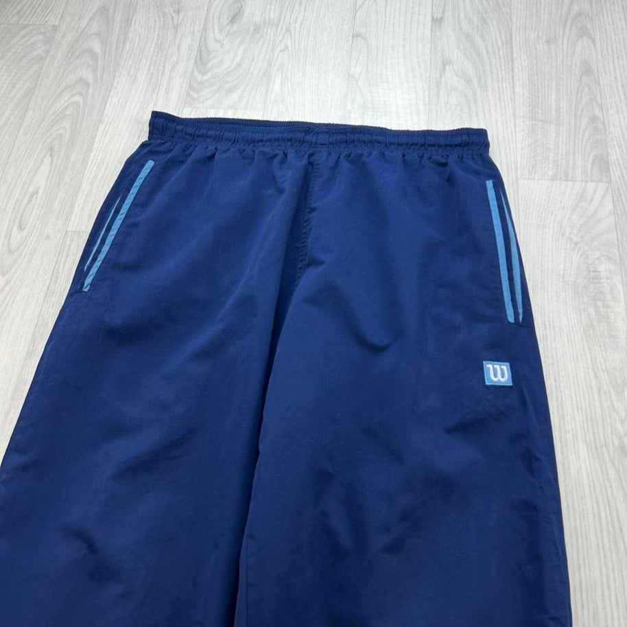 VINTAGE Y2K WILSON BAGGY TRACKSUIT BOTTOMS NAVY