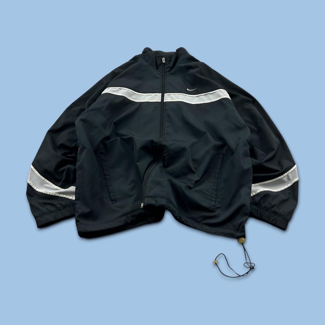 VINTAGE Y2K NIKE LIGHTWEIGHT TECHNICAL TRACK JACKET BLACK
