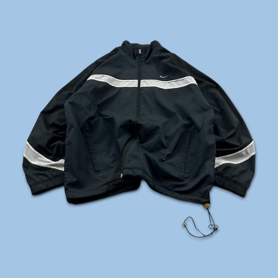 VINTAGE Y2K NIKE LIGHTWEIGHT TECHNICAL TRACK JACKET BLACK
