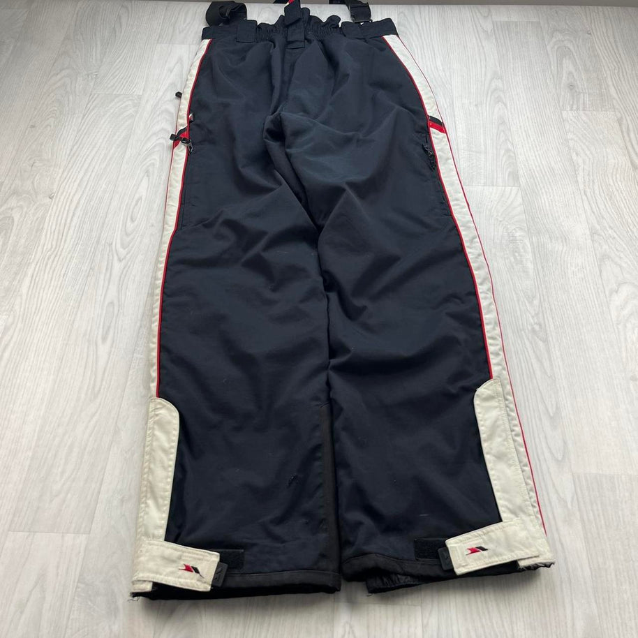 VINTAGE Y2K TRESPASS BAGGY SKI PANTS SALOPETTES BLACK