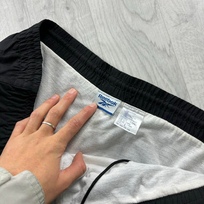 VINTAGE Y2K REEBOK BAGGY TRACKSUIT BOTTOMS BLACK
