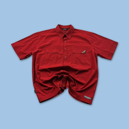 VINTAGE Y2K AIRWALK SHORT SLEEVE SHIRT RED
