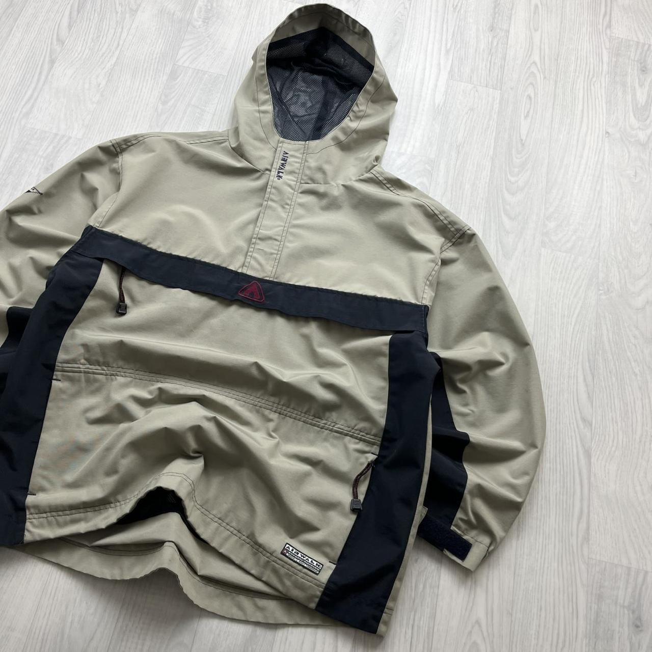 VINTAGE Y2K AIRWALK HOODED QUARTER ZIP WINDBREAKER TRACK JACKET