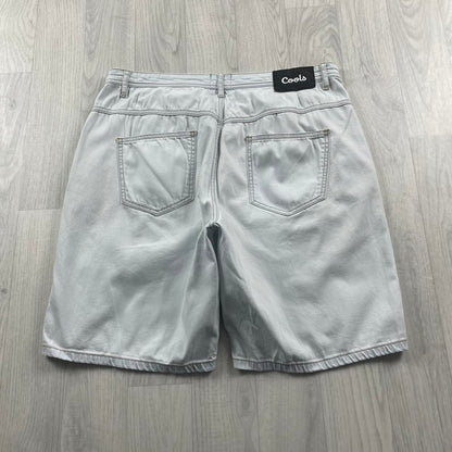 VINTAGE BARNEY COOLS BAGGY JORTS WHITE (34w)