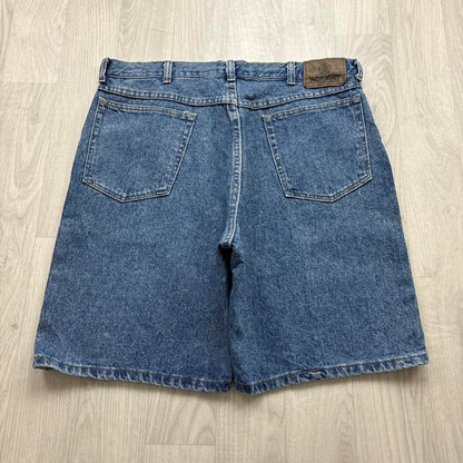 VINTAGE 00s WRANGLER BAGGY LOOSE JORTS BLUE