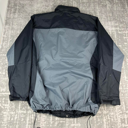 VINTAGE 00s COLUMBIA TECHNICAL NYLON UTILITY JACKET GREY BLACK