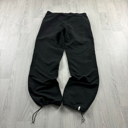 VINTAGE Y2K PUMA BAGGY TECHNICAL TRACKSUIT BOTTOMS BLACK