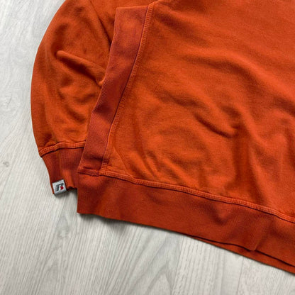 VINTAGE RUSSELL ATHLETIC BLANK SWEATSHIRT ORANGE (M)