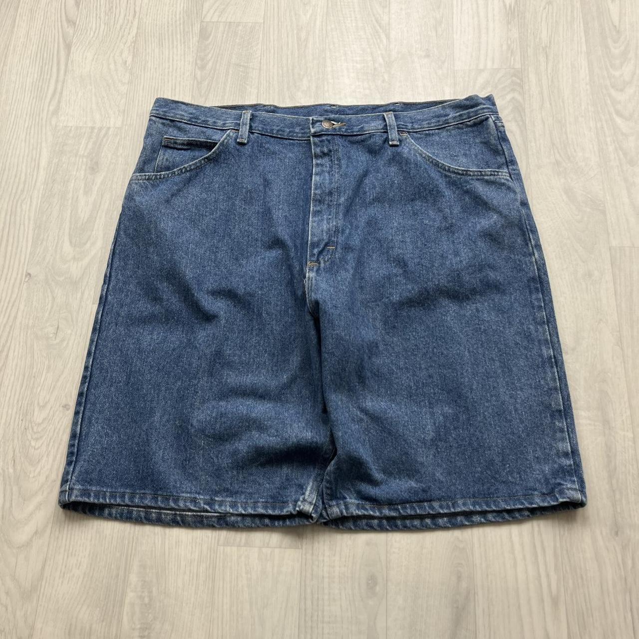VINTAGE 00s WRANGLER BAGGY LOOSE JORTS BLUE