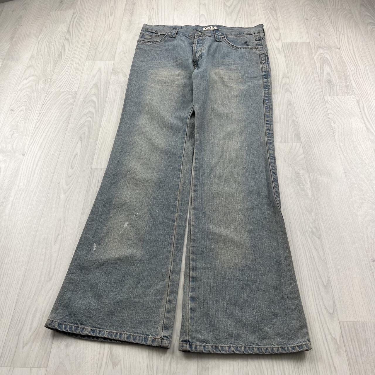 VINTAGE Y2K LITTLE BIG BOOTCUT EMBROIDERED JEANS BLUE