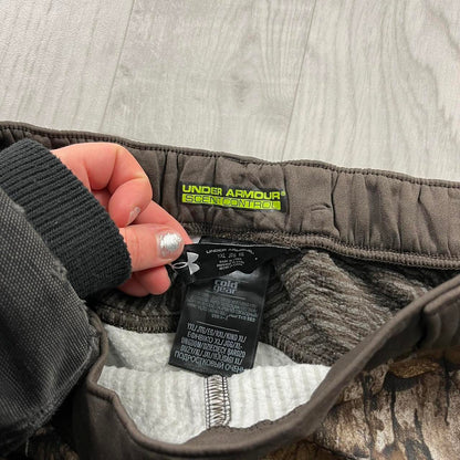 VINTAGE UNDER ARMOUR REALTREE BAGGY LOW RISE CAMO SWEAT PANTS BROWN