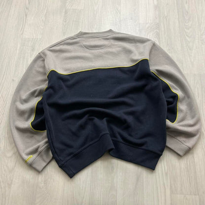 VINTAGE Y2K REEBOK SPELLOUT SWEATSHIRT NAVY GREY