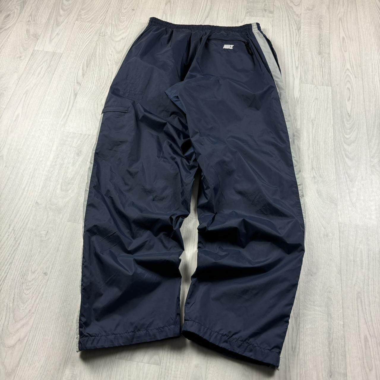 VINTAGE Y2K NIKE BAGGY CARGO TRACKSUIT BOTTOMS NAVY