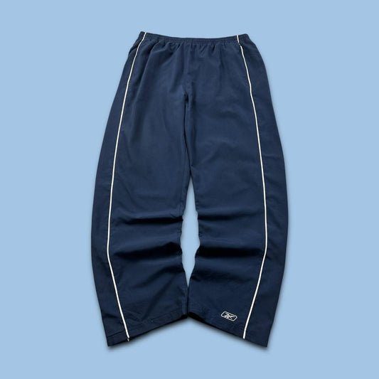 VINTAGE Y2K REEBOK BAGGY TRACKSUIT BOTTOMS NAVY