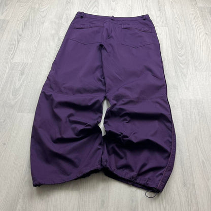VINTAGE Y2K NIKE BAGGY LOW RISE TECHNICAL TRACKSUIT BOTTOMS PURPLE