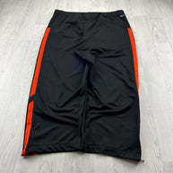 VINTAGE Y2K ADIDAS SIDE STRIPE WIDE LEG TRACKSUIT BOTTOMS BLACK