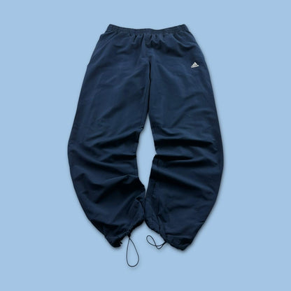 VINTAGE Y2K ADIDAS TECHNICAL BAGGY TRACKSUIT BOTTOMS NAVY