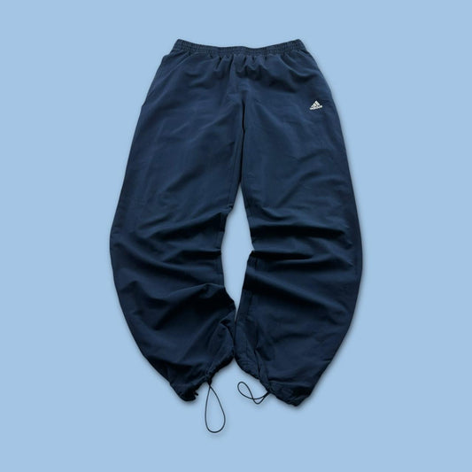 VINTAGE Y2K ADIDAS TECHNICAL BAGGY TRACKSUIT BOTTOMS NAVY
