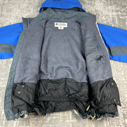 VINTAGE 00s COLUMBIA CONVERT TECHNICAL UTILITY SKI JACKET GREY BLUE