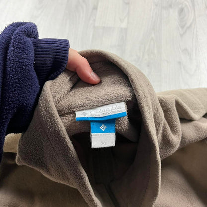 VINTAGE Y2K COLUMBIA ZIP UP FLEECE BEIGE