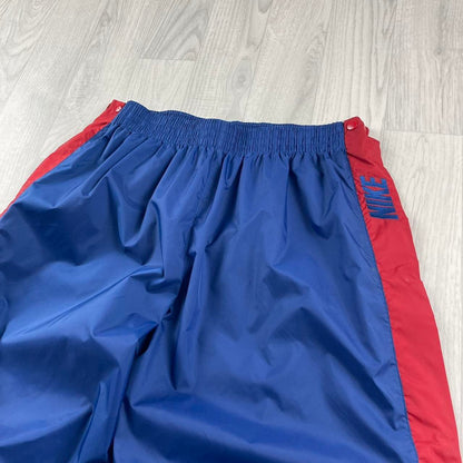 VINTAGE 90s NIKE WIDE LEG TRACKSUIT BOTTOMS BLUE / RED (XXL)