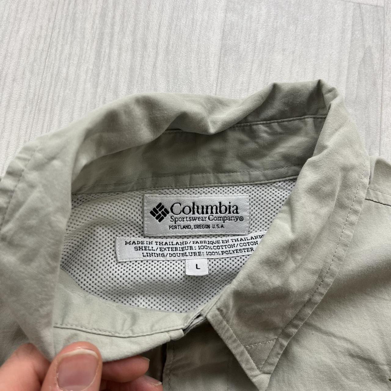 VINTAGE Y2K COLUMBIA UTILITY SHORT SLEEVE SHIRT BEIGE