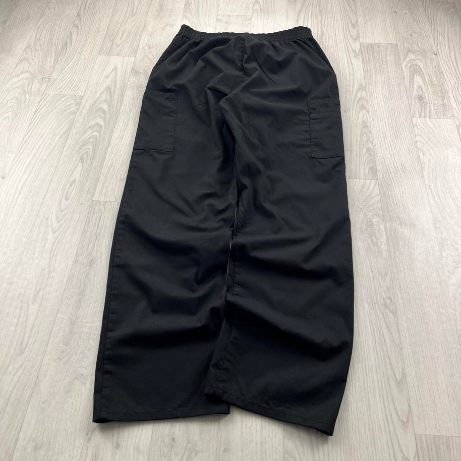 VINTAGE Y2K DICKIES BAGGY CARGO TROUSERS BLACK