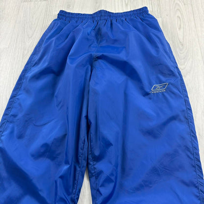 VINTAGE Y2K REEBOK TECHNICAL BAGGY TRACKSUIT BOTTOMS BLUE