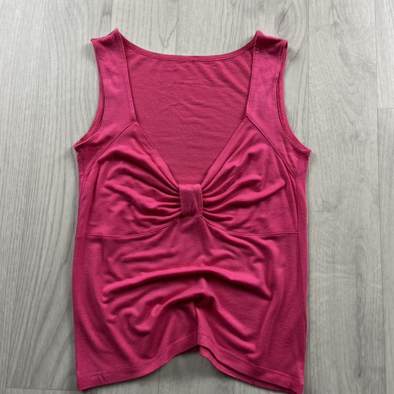 VINTAGE Y2K PINK WRAP TANK TOP
