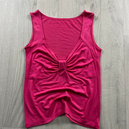 VINTAGE Y2K PINK WRAP TANK TOP