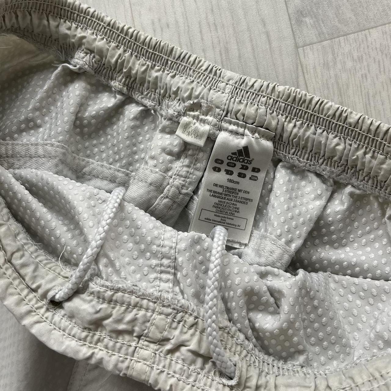 VINTAGE Y2K ADIDAS BAGGY TRACKSUIT BOTTOMS WHITE