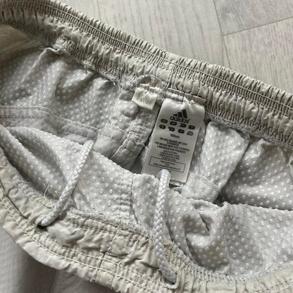 VINTAGE Y2K ADIDAS BAGGY TRACKSUIT BOTTOMS WHITE