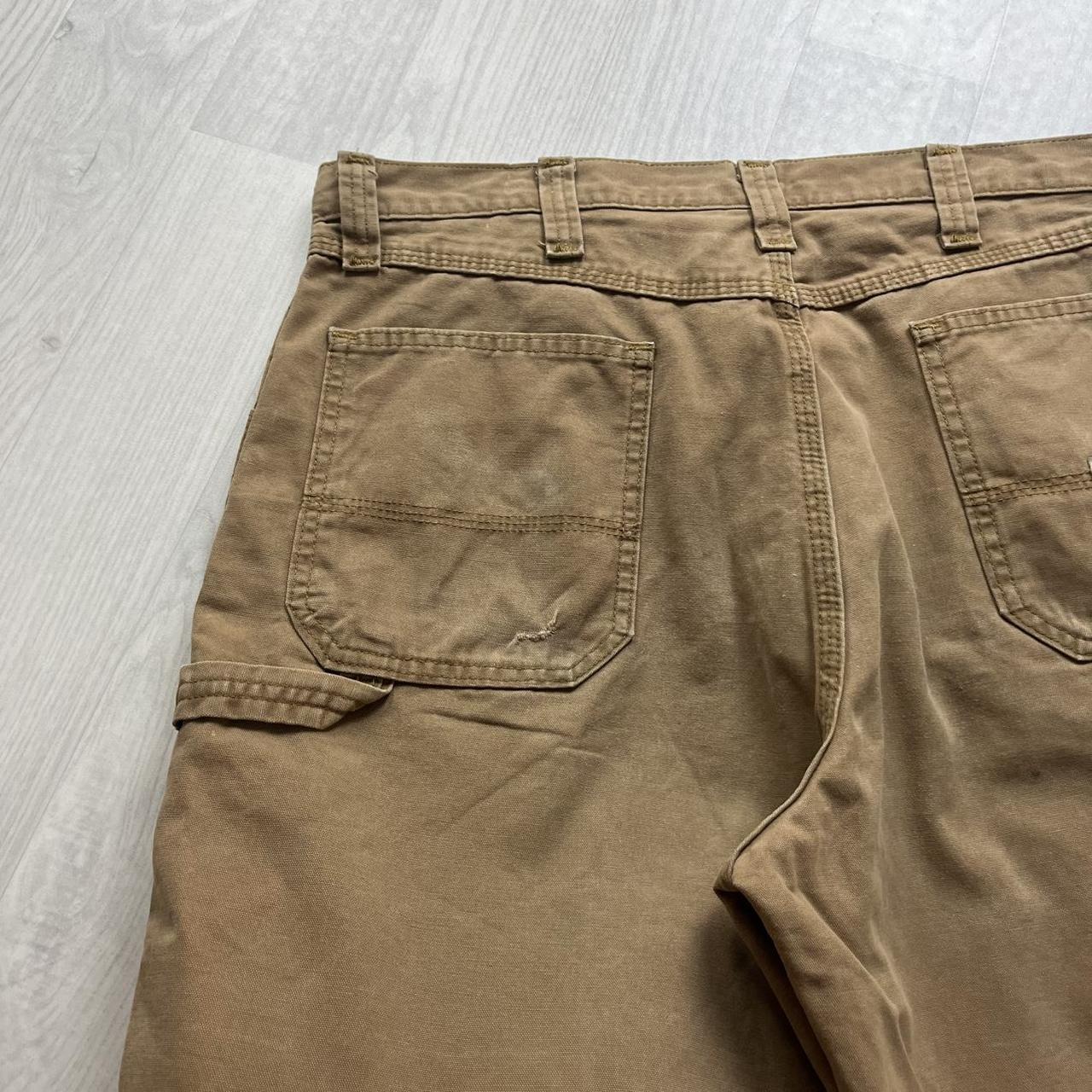 VINTAGE Y2K WRANGLER BAGGY CARPENTER JORTS TAN