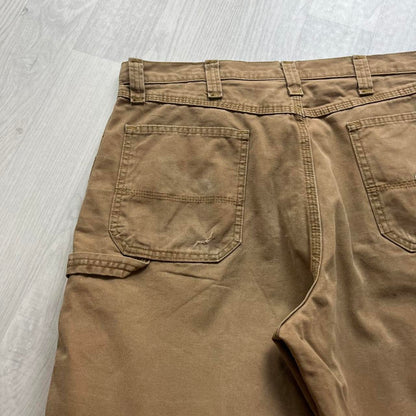 VINTAGE Y2K WRANGLER BAGGY CARPENTER JORTS TAN