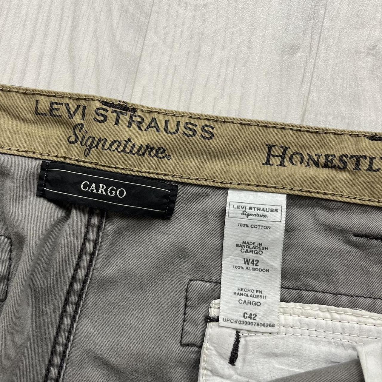 VINTAGE Y2K LEVIS BAGGY CAMO CARGO SHORTS GREY