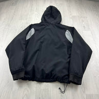 VINTAGE Y2K QUIKSILVER CENTRE LOGO QUARTER ZIP JACKET BLACK