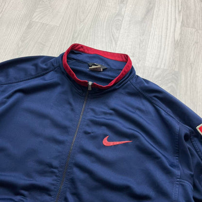 VINTAGE 90s NIKE WINDBREAKER TRACK JACKET NAVY