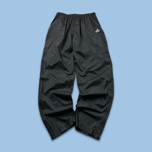 VINTAGE Y2K ADIDAS BAGGY SHELL TRACKSUIT BOTTOMS BLACK