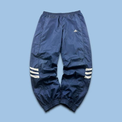 VINTAGE Y2K ADIDAS BAGGY TRACKSUIT BOTTOMS NAVY BLUE
