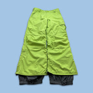 VINTAGE Y2K BURTON BAGGY SKI PANTS SALOPETTES GREEN