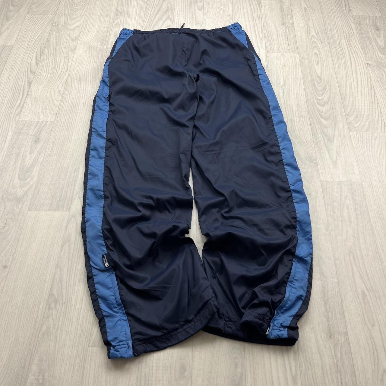 VINTAGE Y2K NIKE BAGGY TECHNICAL TRACKSUIT BOTTOMS NAVY BLUE