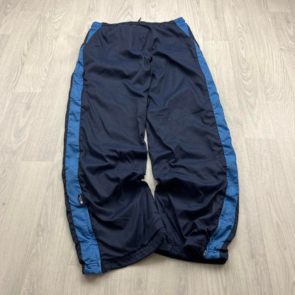 VINTAGE Y2K NIKE BAGGY TECHNICAL TRACKSUIT BOTTOMS NAVY BLUE
