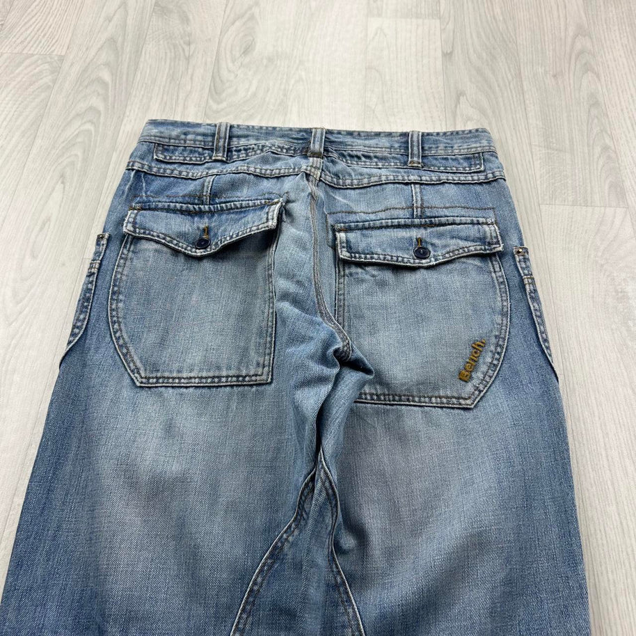 VINTAGE Y2K BENCH DOUBLE KNEE BAGGY JEANS