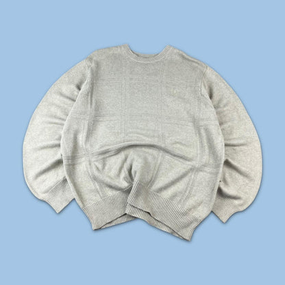VINTAGE Y2K IZOD HEAVYWEIGHT KNITTED JUMPER CREAM