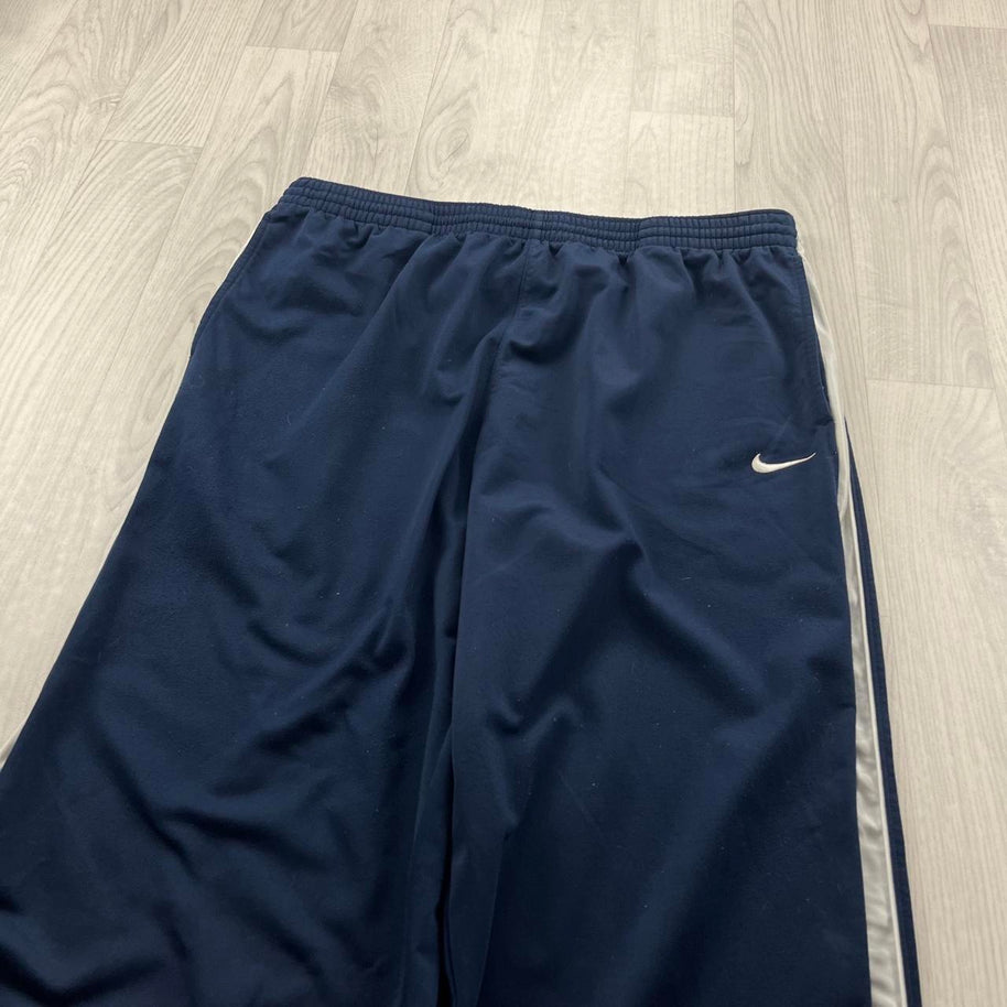 VINTAGE Y2K NIKE BASKETBALL BAGGY TRACKSUIT BOTTOMS NAVY